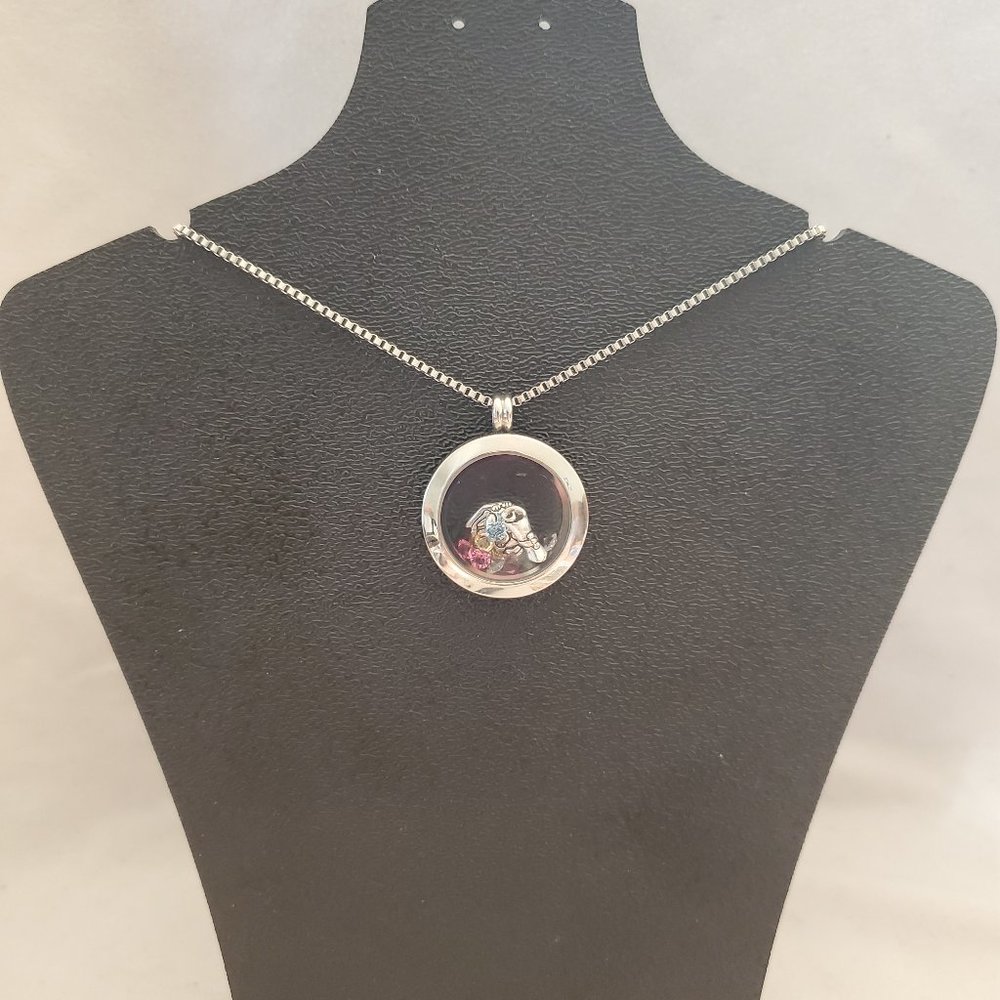IBB Stainless Necklace with Hollow Pendant